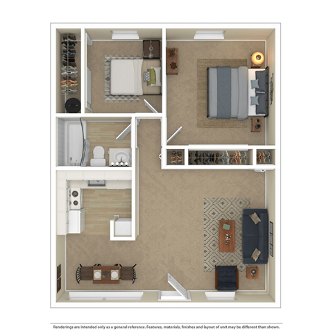 2 bedroom floor plan
